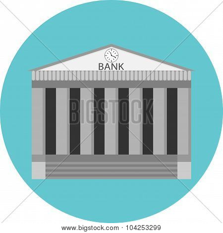 Bank Icon Flat Design