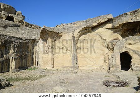 Ruined Rooms Of Ancient Cave City Uplistsikhe In Gori Region, Georgia.