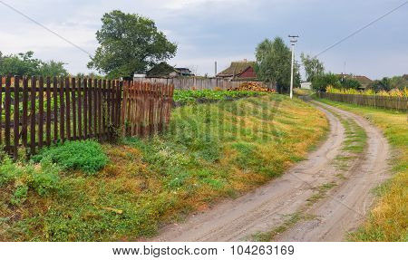 Landscape in Boromlya village Sumskaya oblast Ukraine