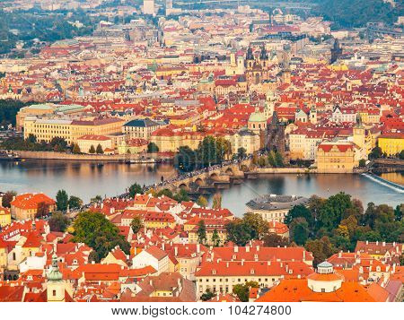 Panoramic view of Prague