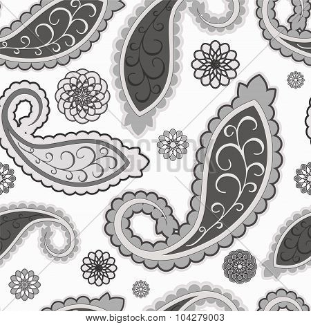 Seamless Paisley Background. Vector Illustration