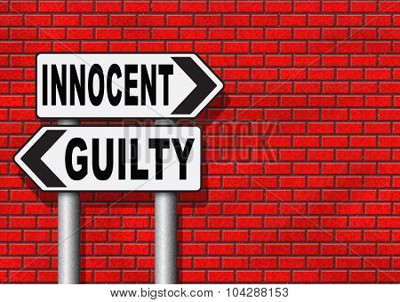 innocent or guilty presumption of innocence until proven guilt as charged in a fair trial for crime suspect 