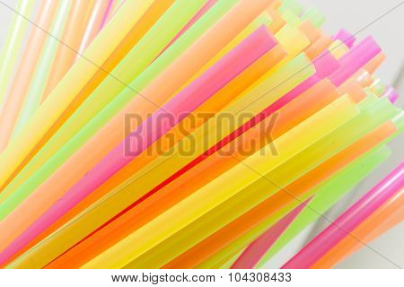 Vibrant colors drinking straws plastic type