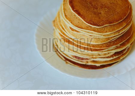 Russian pancakes close-up