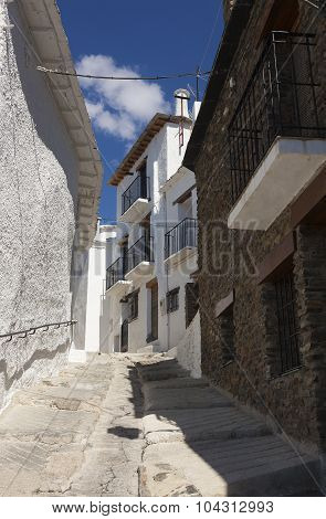 Street Of Capileira, Las Alpujarras, Granada Province, Andalusia, Spain