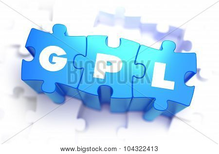 GPL- White Word on Blue Puzzles.