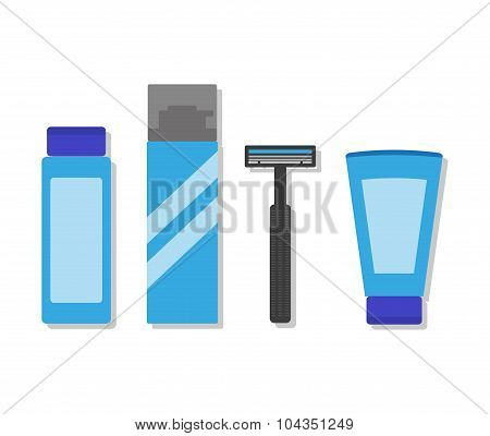 Shaving Products And Shaver.