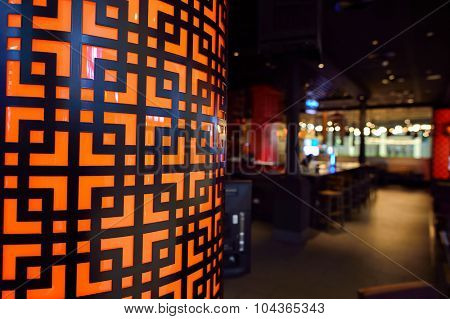 DUBAI, UAE - SEPTEMBER 08, 2015: restaurant in Dubai Airport. There are a lot of restaurants, bars, cafes and shops in Dubai International Airport. Almost all of them are open twenty-four hours.