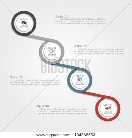 Infographic report template layout. Vector illustration