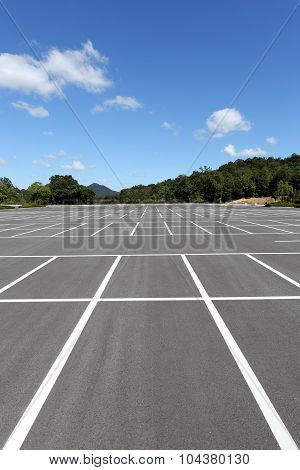 Empty car parking lot