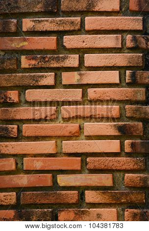 Background Of Red Brick Wall Pattern Texture