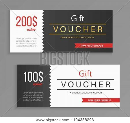 Gift voucher template.
