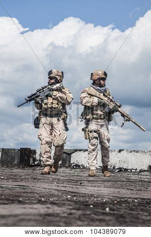 Navy SEALs in action