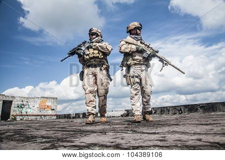 Navy SEALs in action
