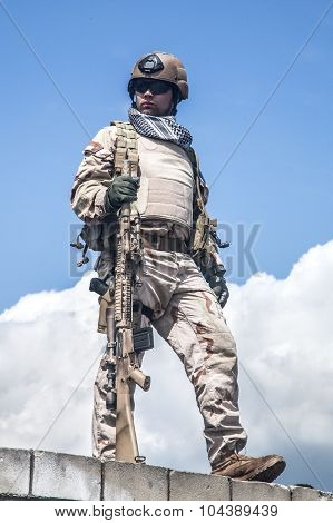 Navy SEAL in action