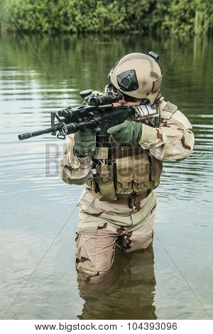 crossing the river