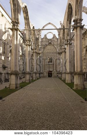 Inside Carmo Convent In Lisbon