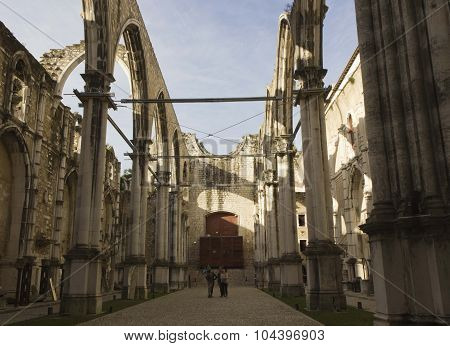 Inside Carmo Convent In Lisbon