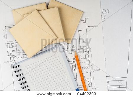 Copy book with tiles