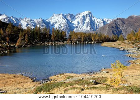 autumn landscape near Mont Blanc