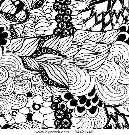 Vector Seamless Seashell Pattern. Sea Design