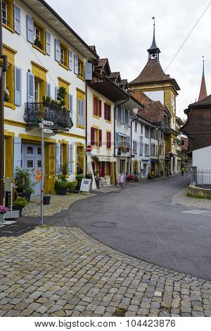Picturesque Street Of Morat