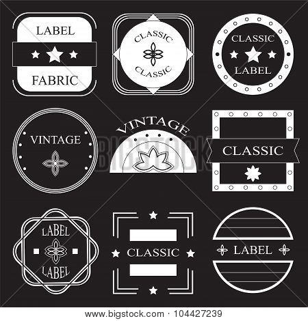 Retro Vintage Insignias Or Logotypes Set. Vector Design Element