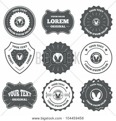 No animals testing icons. Non-human experiments.