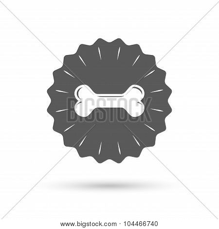 Dog bone sign icon. Pets food symbol.