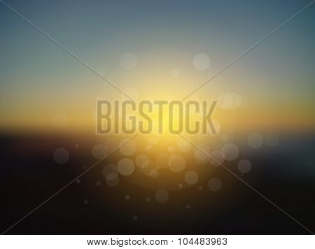 Vector Abstract Sun Holiday Blurred Background