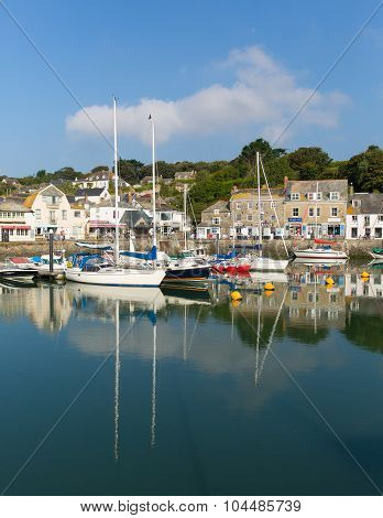 Padstow harbour North Cornwall England UK beautiful late summer sun and calm fine weather