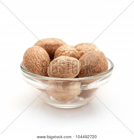 Bowl of Organic Nutmeg.