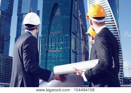 Architects With Blueprint