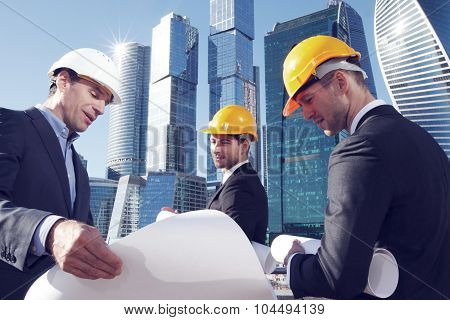 Architects With Blueprint
