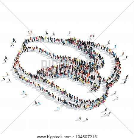 people  shape  slippers