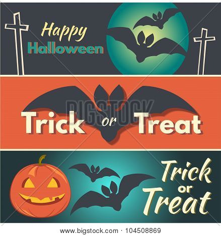 Colorful Happy halloween set