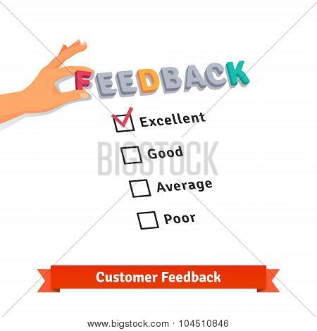 Customer service feedback survey logo