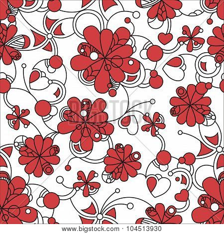 Floral seamless background pattern for continuous replicate