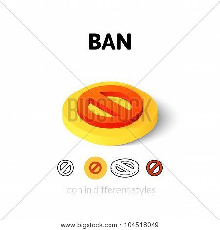 Ban icon in different style