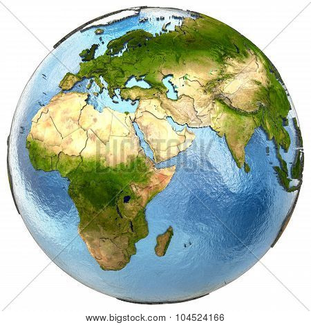 Europe And Africa On Earth