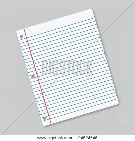 Lined Sheet Of Paper