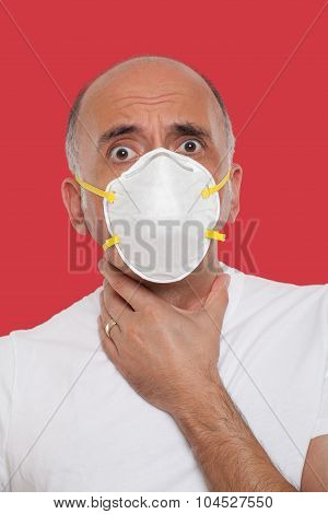 Man wearing a mask protection