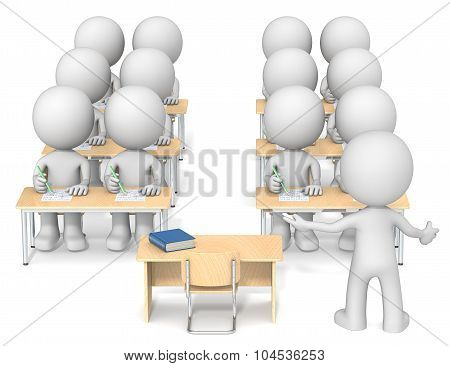 Teacher And Students.