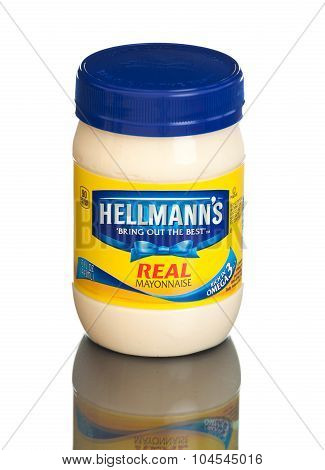 MIAMI, USA - February 9, 2015: America's #1 Mayonnaise is made with real, simple ingredients.