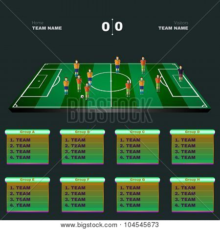 Football Players Positions On A Playfield