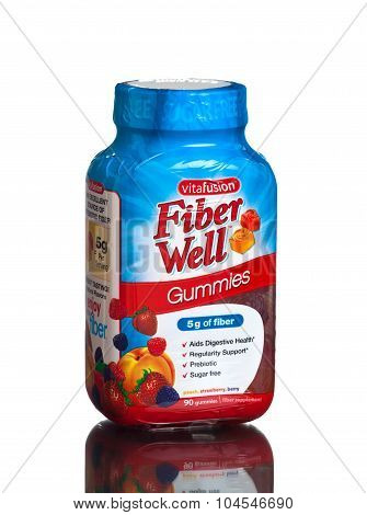 MIAMI, USA - February 9, 2015: Vitafusion Fiber Well provides an enjoyable and convenient