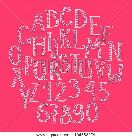 Hand Drawn Doodle Alphabet