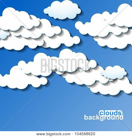 Clouds background. Vector illustration. Eps 10