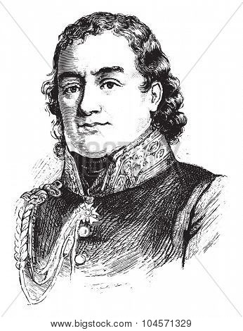 Larrey, vintage engraved illustration. History of France Ã¢?? 1885.