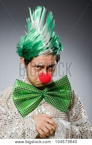 Funny man with mohawk hairstyle